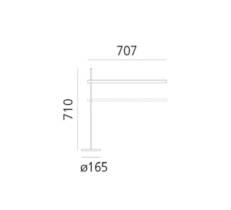 Lampe de bureau, Talak, blanc, IP20, 3000K, 1106lm, L70, H71cm - Artemide
