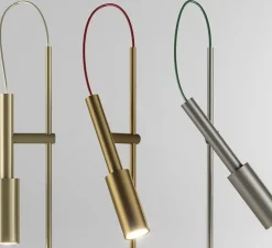 Lampe de bureau, Tubino Plus, bronze, Ø10,4cm, H48cm - PANZERI