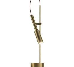 Lampe de bureau, Tubino Plus, bronze, Ø10,4cm, H48cm - PANZERI