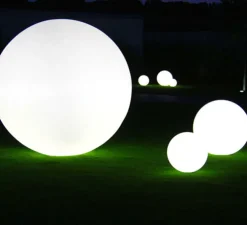 Lampe de jardin, GLOBO, blanc, mat, IP55, Ø40cm - Slide