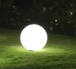 Lampe de jardin, GLOBO, blanc, mat, Ø50cm - Slide