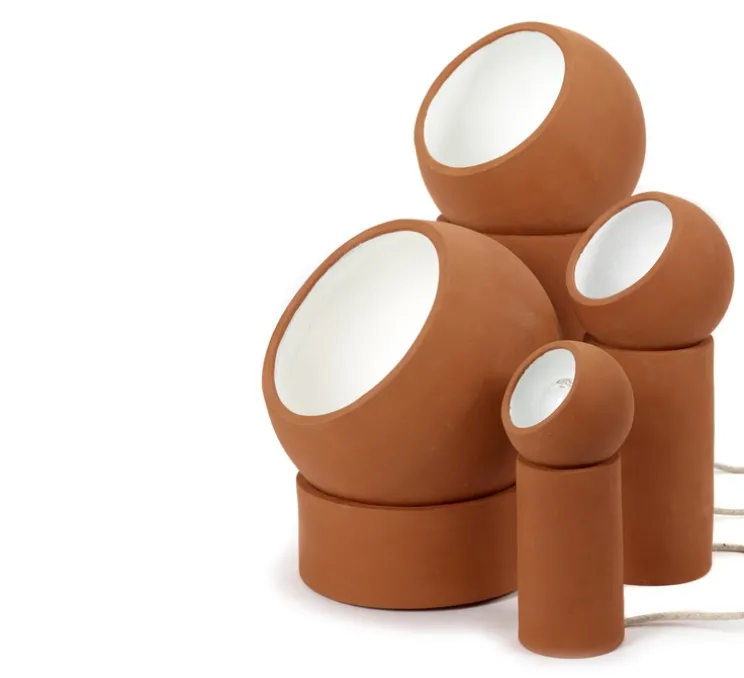 Lampe de sol, Terra Light Low, terracotta, Ø31cm, H36cm - Serax