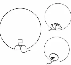 Lampe de table ou lampadaire de jardin avec fixation au sol, Globo 40, blanc mat, IP55, Ø40cm - Slide