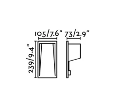 Lampe encastrable, SOUN-2, gris, IP65, LED, 3000K, 290 lmL23,9cm, H7,3cm - Faro