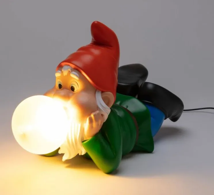 Lampe, Gummy Dreaming, nain réveur, rouge, L18cm, H40cm - Seletti
