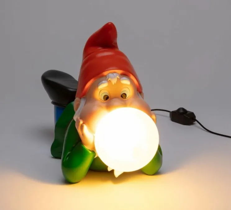 Lampe, Gummy Dreaming, nain réveur, rouge, L18cm, H40cm - Seletti
