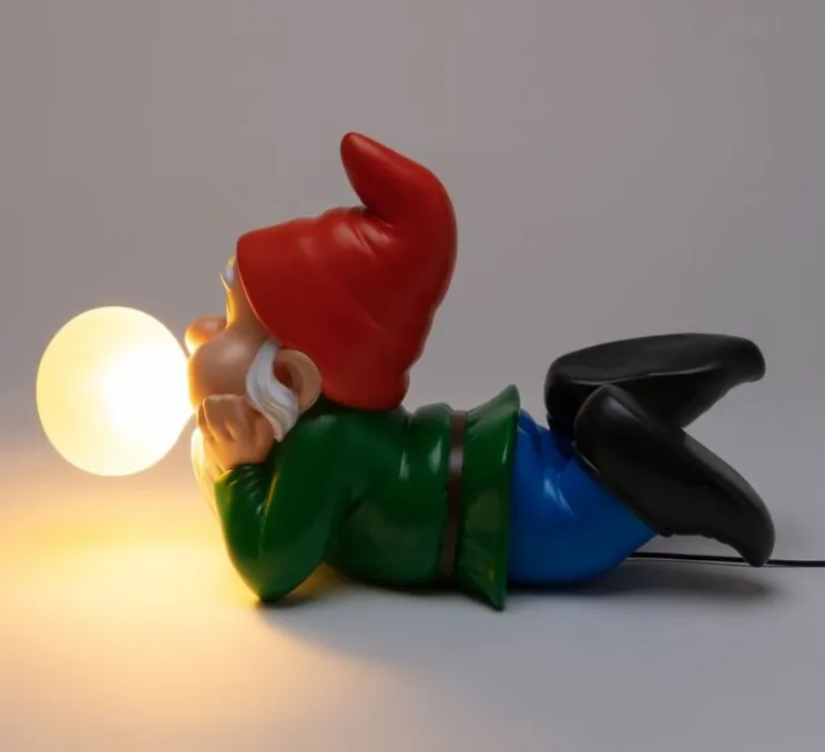 Lampe, Gummy Dreaming, nain réveur, rouge, L18cm, H40cm - Seletti