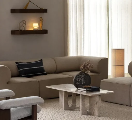 Lampe, Lampadaire, Hashira, beige, Ø30cm, H83cm - Audo Copenhagen