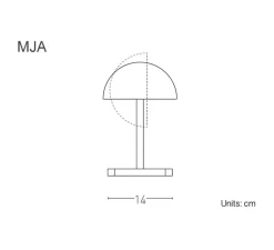 Lampe, MJA, Jaques Adnet, or, L18.5cm, H25cm - LUMEN CENTER ITALIA