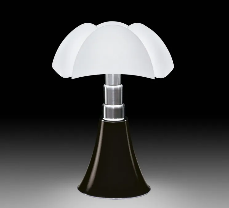 Lampe, PIPISTRELLO, marron foncé, Ø55cm, H86cm - Martinelli-luce