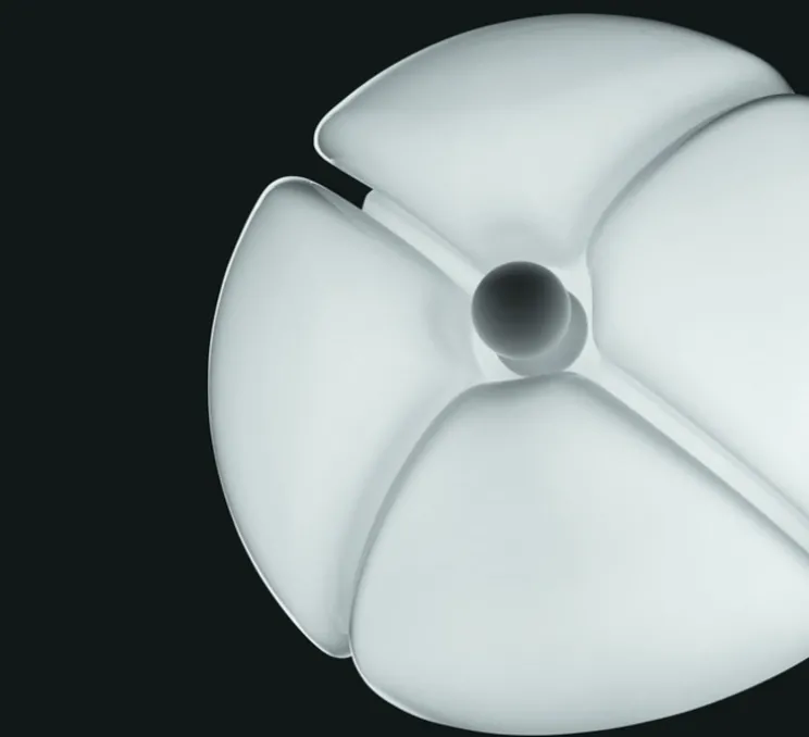 Lampe, PIPISTRELLO, marron foncé, Ø55cm, H86cm - Martinelli-luce