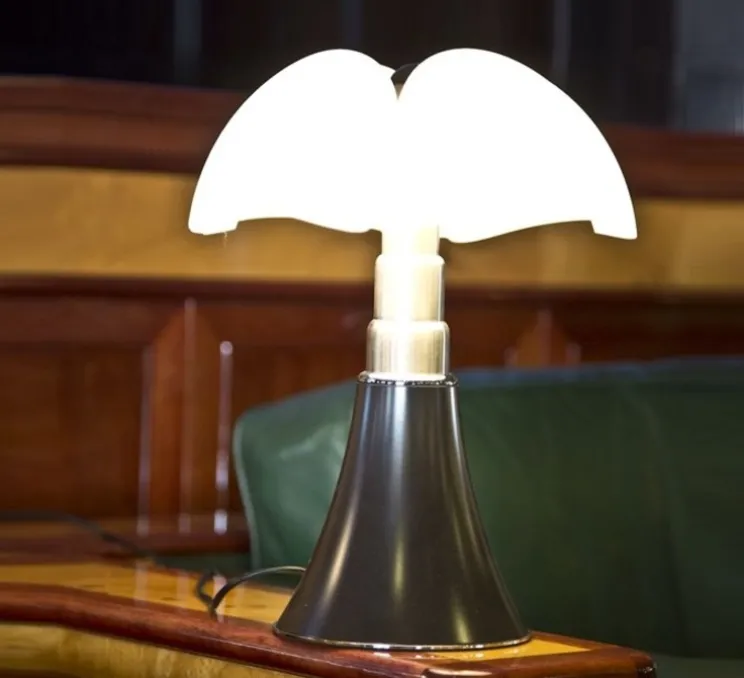 Lampe, PIPISTRELLO, marron foncé, Ø55cm, H86cm - Martinelli-luce