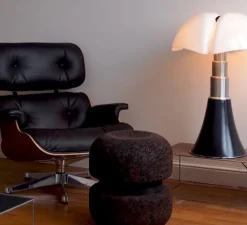 Lampe, PIPISTRELLO, marron foncé, Ø55cm, H86cm - Martinelli-luce