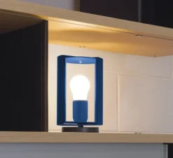 Lampe, Pivotante, Charlotte Perriand, bleu, Ø12,5cm, H20cm - Nemo Lighting