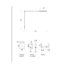Lampe, Untitled Linear, noir, L66cm, H50cm - Nemo Lighting