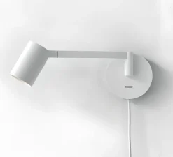 Liseuse murale, Ascoli Swing Plug In, blanc mat, L11cm, H11cm - Astro