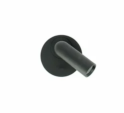 Liseuse murale, Benny 1, encastrable, sans interrupteur, noir, LED, 3000K, 150 lm, L7,2cm, H7,2cm - Nexel