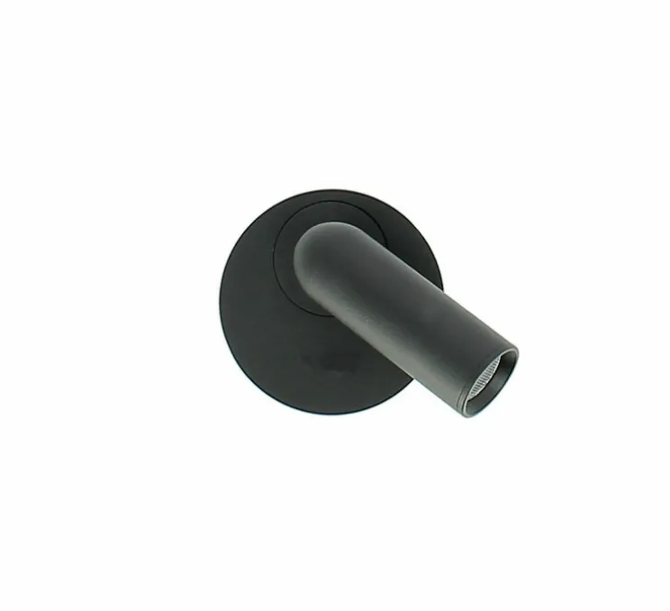 Liseuse murale, Benny 1, encastrable, sans interrupteur, noir, LED, 3000K, 150 lm, L7,2cm, H7,2cm - Nexel