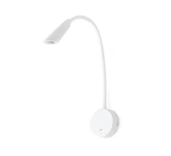 Liseuse murale, Boken Led, blanc mat, LED, 3000k, 150 lm, Ø8cm, H46cm - Faro