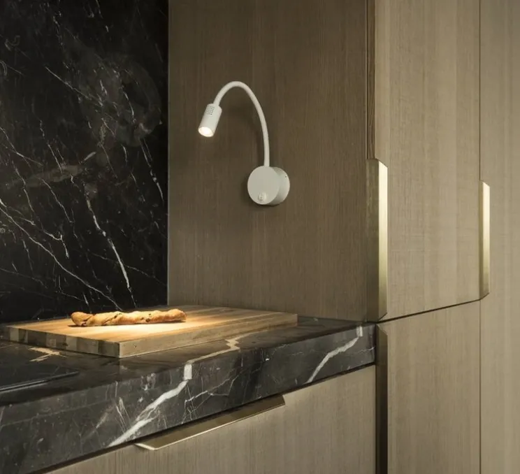 Liseuse murale, Dio Flex Plate, blanc, LED, 3000K, 100 lm, Ø9cm, H49,8cm - SLV