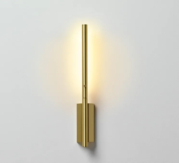 Liseuse murale, LINK 320, laiton satiné LED, 2700k, 180lm, L4.5cm, H32cm - CVL