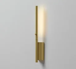 Liseuse murale, LINK 320, laiton satiné LED, 2700k, 180lm, L4.5cm, H32cm - CVL