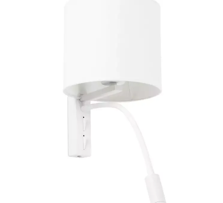 Liseuse murale, Tira, blanc mat, L18cm, H48cm - Faro