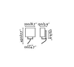 Liseuse murale, Vesper, marron, beige, L22cm, H45cm - Faro