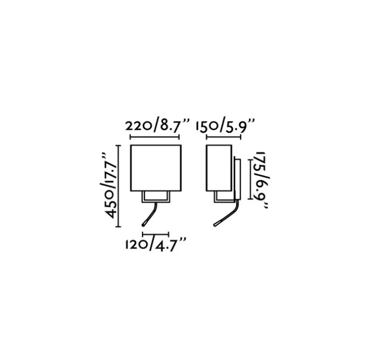 Liseuse murale, Vesper, marron, beige, L22cm, H45cm - Faro