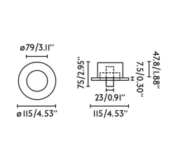 Liseuse, Spot encastrable, Click, blanc, LED, 2700K, 196 lm, Ø11,5cm, H7,5cm - Faro