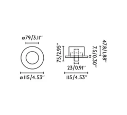 Liseuse, Spot encastrable, Click, noir, LED, 2700K, 252 lm, Ø11,5cm, H7,5cm - Faro