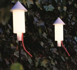 Lot de 6 lampadaires d'extérieur, Prêt a Racket, solaire, blanc, IP55,LED, 2700K, 150lm, Ø13cm, H123cm - Fatboy