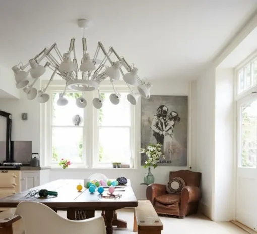 Lustre, 16 bras, Dear Ingo, blanc, Ø73cm, H68cm - Moooi
