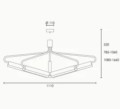 Lustre, Angel 5 500 Wide, laiton, L111cm, H78,5-106cm - Rubn