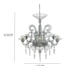 Lustre, Angelus , gris, Ø113cm, H115cm - Forestier