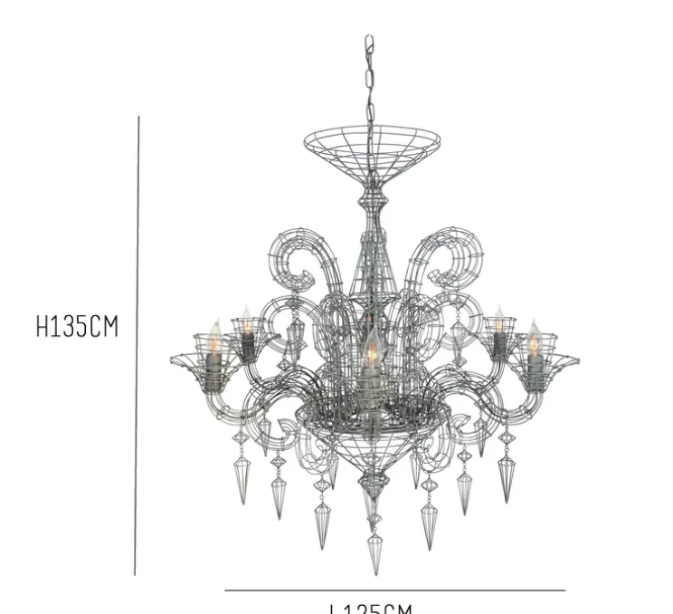 Lustre, Angelus , gris, Ø113cm, H115cm - Forestier