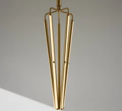 Lustre, Archangel 3 815, laiton, LED, dim, 2700K, lm, L29cm, H135-162,5cm - Rubn