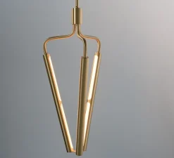 Lustre, Archangel 3 415, laiton, LED, dim, 2700K, lm, L29cm, H95-122,5cm - Rubn