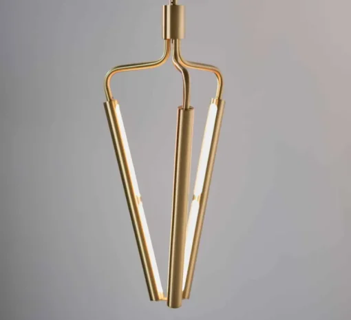 Lustre, Archangel 3 415, laiton, LED, dim, 2700K, lm, L29cm, H95-122,5cm - Rubn