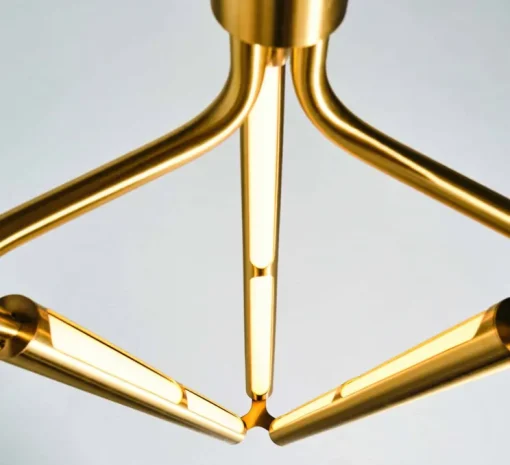 Lustre, Archangel 3 415, laiton, LED, dim, 2700K, lm, L29cm, H95-122,5cm - Rubn