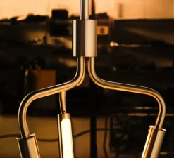 Lustre, Archangel 3 415, laiton, LED, dim, 2700K, lm, L29cm, H95-122,5cm - Rubn
