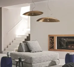 Lustre, Brass 95, laiton, L80cm, P70cm, H20cm - Gervasoni