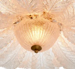 Lustre, Cabrillo, Verre texturé, laiton antique, Ø85cm, H30cm - Eichholtz