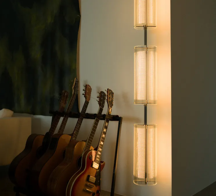 Lustre, Chandelier Atlas, transparent, LED, 2400K, Ø18cm, H2.5cm - Rubn