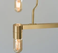 Lustre, Chandelier Kennedy, laiton, LED, 2700K, L73.6cm, H58.5cm - Rubn