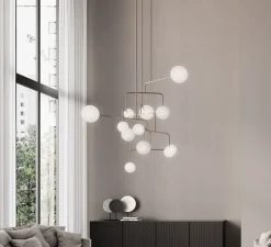 Lustre, Constellation, laiton, Ø145cm, H120cm - Alma light