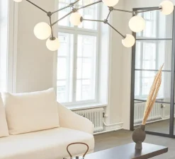 Lustre, Drop Bulp, gris, verre opalin, câble de 5m, L157cm, H85cm - 101 Copenhagen