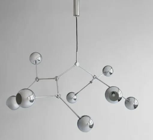 Lustre, Drop Globe Big, chrome, L150cm, H85cm - 101 Copenhagen