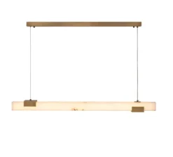 Lustre, Furore, Albâtre, laiton antique, LED, dim, 2700K, 2830 lm, L120cm, H8cm-Eichholtz