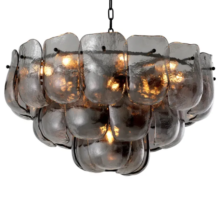Lustre, Gustave, verre fumé, bronze, Ø75cm, H41,5cm - Eichholtz